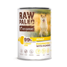 VETEXPERT Raw Paleo Duoprotein Turkey &amp; Cod Adult - wet dog food - 400g