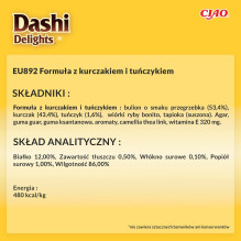 INABA CAT Dashi Delights Delicate Flakes vištienos ir tuno skanėstas katėms - 40 g