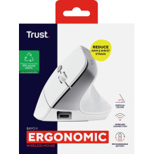 „Trust Bayo II“ – ergonomiška belaidė pelė (balta) „Trust Bayo II“ – ergonomiška belaidė pelė (balta)