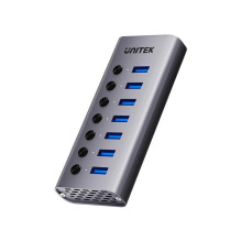 USB-A 3.0 5 Gbps šakotuvas su 7 viename jungikliu „Unitek H1314A01-EU“