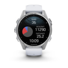 „Garmin Fenix 8“ 3,3 cm (1,3 colio) AMOLED 43 mm Skaitmeninis 416 x 416 pikselių Jutiklinis ekranas Sidabrinis „Wi-Fi“ G