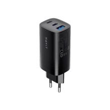 „Havit UC20“ – „GaN 65 W“ trijų prievadų kelioninis įkroviklis, juodas „Havit UC20“ – „GaN 65 W“ trijų prievadų kelioninis įkroviklis, juodas