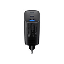 Havit UC20 - GaN 65 W three-port travel charger, black Havit UC20 - GaN 65 W three-port travel charger, black