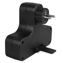 Maclean Current Socket, Quadruple with Switch, Stabilizing Foot, Type E, 2x2.5A, 2x16A, MCE224 E / B