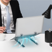 UNITEK OT155SL nešiojamojo kompiuterio stovas, sidabrinis UNITEK OT155SL nešiojamojo kompiuterio stovas, sidabrinis