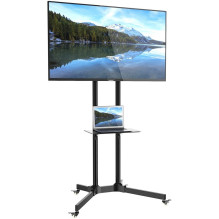 „Techly“ grindų vežimėlis su lentynų laikikliu LCD / LED / plazminis 30–65' ICA-TR6