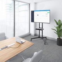 „Techly“ grindų vežimėlis su lentynų laikikliu LCD / LED / plazminis 30–65' ICA-TR6