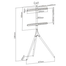 „Techly ICA-TR18SAM“ televizoriaus laikiklis, 165,1 cm (65'), riešuto spalvos „Techly ICA-TR18SAM“ televizoriaus laikiklis, 165,1 cm (65'), riešuto spalvos
