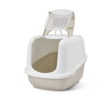 SAVIC Nestor Jumbo White - kavos spalvos - uždengta kačių kraiko dėžė - 66,5x48,5x46,5 cm - 1 vnt. SAVIC Nestor Jumbo White - kavos spalvos - uždengta kačių kraiko dėžė - 66,5x48,5x46,5 cm - 1 vnt.