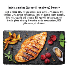 PAKA ZWIERZAKA Turkey with raspberry M - dry dog food - 9kg PAKA ZWIERZAKA Turkey with raspberry M - dry dog food - 9kg