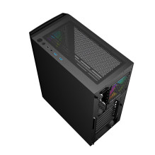 Gembird CCC-FC-400X žaidimų ARGB kompiuterio korpusas Fornax 400X, juodas Gembird CCC-FC-400X žaidimų ARGB kompiuterio korpusas Fornax 400X, juodas