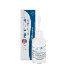 JM SANTE Vet Protector Uszy Plus - ausų tirpalas šunims ir katėms - 50 ml
