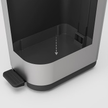ROTHO Ribo White - pedal bin - 35l