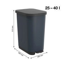ROTHO Ribo Blue - pedal bin - 35l ROTHO Ribo Blue - pedal bin - 35l