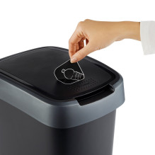 ROTHO Twist Silver - trash bin - 50l ROTHO Twist Silver - trash bin - 50l