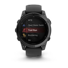 „Garmin Fenix E“ 3,3 cm (1,3 colio) AMOLED 47 mm Skaitmeninis 416 x 416 pikselių Jutiklinis ekranas Juodas „Wi-Fi“ GPS (