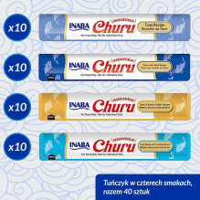 INABA Churu Variety Box Tunas su jūros gėrybėmis - katėms - 40 x 14 g