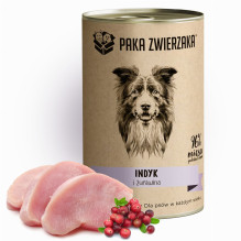 PAKA ZWIERZAKA Kalakutienos ir spanguolių šlapias šunų ėdalas - 400 g