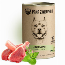 PAKA ZWIERZAKA Šlapias šunų ėdalas su ėriena, obuoliais ir mėtomis, 400 g PAKA ZWIERZAKA Šlapias šunų ėdalas su ėriena, obuoliais ir mėtomis, 400 g