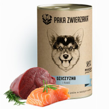 PAKA ZWIERZAKA Žvėriena ir lašiša - šlapias šunų ėdalas - 400 g PAKA ZWIERZAKA Žvėriena ir lašiša - šlapias šunų ėdalas - 400 g