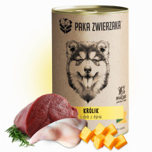 PAKA ZWIERZAKA Triušių ir šernų su moliūgais - šlapias šunų ėdalas - 400 g PAKA ZWIERZAKA Triušių ir šernų su moliūgais - šlapias šunų ėdalas - 400 g