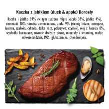 PAKA ZWIERZAKA Antis su obuoliais M - sausas šunų ėdalas - 9 kg PAKA ZWIERZAKA Antis su obuoliais M - sausas šunų ėdalas - 9 kg