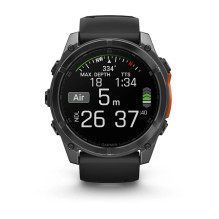 „Garmin Fenix 8“ 3,56 cm (1,4 colio) AMOLED 51 mm Skaitmeninis 454 x 454 pikselių Jutiklinis ekranas Titano Wi-Fi GPS (p