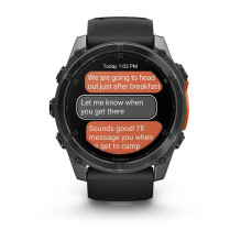 „Garmin Fenix 8“ 3,56 cm (1,4 colio) AMOLED 51 mm Skaitmeninis 454 x 454 pikselių Jutiklinis ekranas Titano Wi-Fi GPS (p