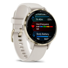 „Garmin Venu 3S“ 3,05 cm (1,2 colio) AMOLED 41 mm Skaitmeninis 390 x 390 pikselių Jutiklinis ekranas Aukso, dramblio kau