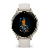Garmin Venu 3S 3.05 cm (1.2") AMOLED 41 mm Digital 390 x 390 pixels Touchscreen Gold, Ivory Wi-Fi GPS (satellite)