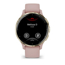 „Garmin Venu 3S“ 3,05 cm (1,2 colio) AMOLED 41 mm Skaitmeninis 390 x 390 pikselių Jutiklinis ekranas Aukso, rožinis „Wi-