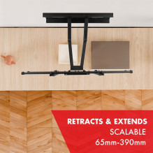 Maclean TV Mount, max VESA 600x400, 32-85", 60kg, horizontal and vertical angle adjustment, profile 65-390mm, black Maclean TV Mount, max VESA 600x400, 32-85", 60kg, horizontal and vertical angle adjustment, profile 65-390mm, black