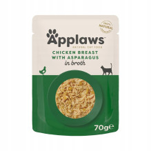 APPLAWS Vištienos filė su šparagais sultinyje - šlapias kačių ėdalas - 70 g APPLAWS Vištienos filė su šparagais sultinyje - šlapias kačių ėdalas - 70 g