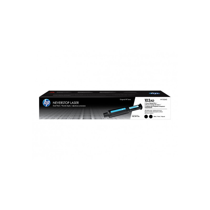 HP Nr. 103AD „Neverstop“ juodų rašalų 2 vnt. pakuotė W1103AD