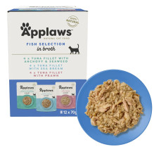 APPLAWS Žuvų rinkinys sultinyje - šlapias kačių ėdalas - 12 x 70 g APPLAWS Žuvų rinkinys sultinyje - šlapias kačių ėdalas - 12 x 70 g