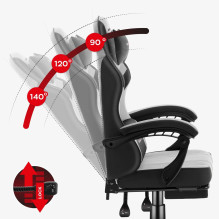 „Force 3.7“ pilka žaidimų kėdė „Force 3.7“ pilka žaidimų kėdė
