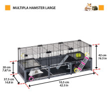 FERPLAST Multipla žiurkėnų narvas graužikams, didelis, 107,5 x 37,5 x 42 cm FERPLAST Multipla žiurkėnų narvas graužikams, didelis, 107,5 x 37,5 x 42 cm