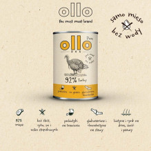 OLLO Pure Turkey - wet dog food - 850g OLLO Pure Turkey - wet dog food - 850g