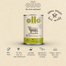OLLO Pure Beef and Green tripe - wet dog food - 400g OLLO Pure Beef and Green tripe - wet dog food - 400g