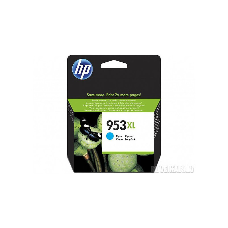 HP Nr. 953 XL rašalo kasetė, žydra, F6U16AE