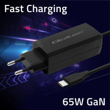„Qoltec 52419“ 65 W „GaN“ itin greitas įkroviklis, 5–20 V, 3–3,25 A, USB-C 3.1 „Qoltec 52419“ 65 W „GaN“ itin greitas įkroviklis, 5–20 V, 3–3,25 A, USB-C 3.1