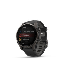 „Garmin fenix 8“ 3,3 cm (1,3 colio) AMOLED 43 mm Skaitmeninis 416 x 416 pikselių Jutiklinis ekranas Juodas „Wi-Fi“ GPS (
