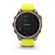 „Garmin fenix 8“ 3,3 cm (1,3 colio) 47 mm Skaitmeninis 260 x 260 pikselių Jutiklinis ekranas Titano spalvos „Wi-Fi“ GPS 