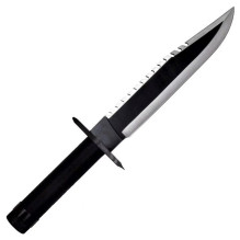 „Cinema Classic Rambo I“ didelis peilis su odinėmis makštimis CC-H1 360 mm juodas „Cinema Classic Rambo I“ didelis peilis su odinėmis makštimis CC-H1 360 mm juodas