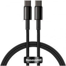 „Baseus“ „Tungsten Gold“ Type-C į Type-C 100 W, 1 m juodas