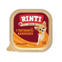 RINTI Gold Mini kalakutienos ir triušio šlapias šunų ėdalas - 100 g