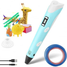 Fusion Accessories 3D printing pen for creating figures from PLA / ABS Blue FUS3DPENBL