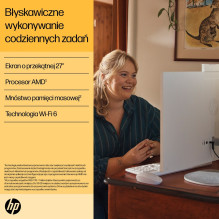 HP 27-cr0222nw AMD Ryzen™ 7 7730U 68.6 cm (27") 1920 x 1080 px All-in-One PC 16 GB DDR4-SDRAM 512 GB SSD Windows 11