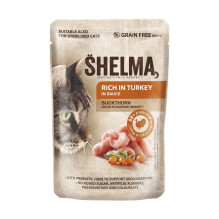 SHELMA su kalakutiena, antiena, vištiena ir jautiena padaže - šlapias kačių ėdalas - 12 x 85 g