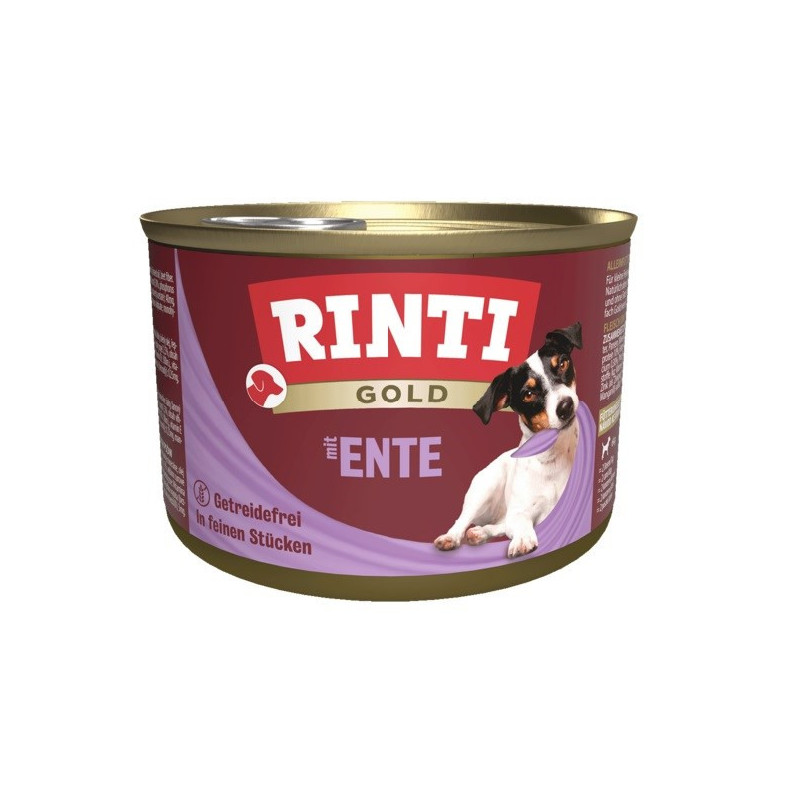 RINTI Gold Duck - šlapias šunų ėdalas - 185 g